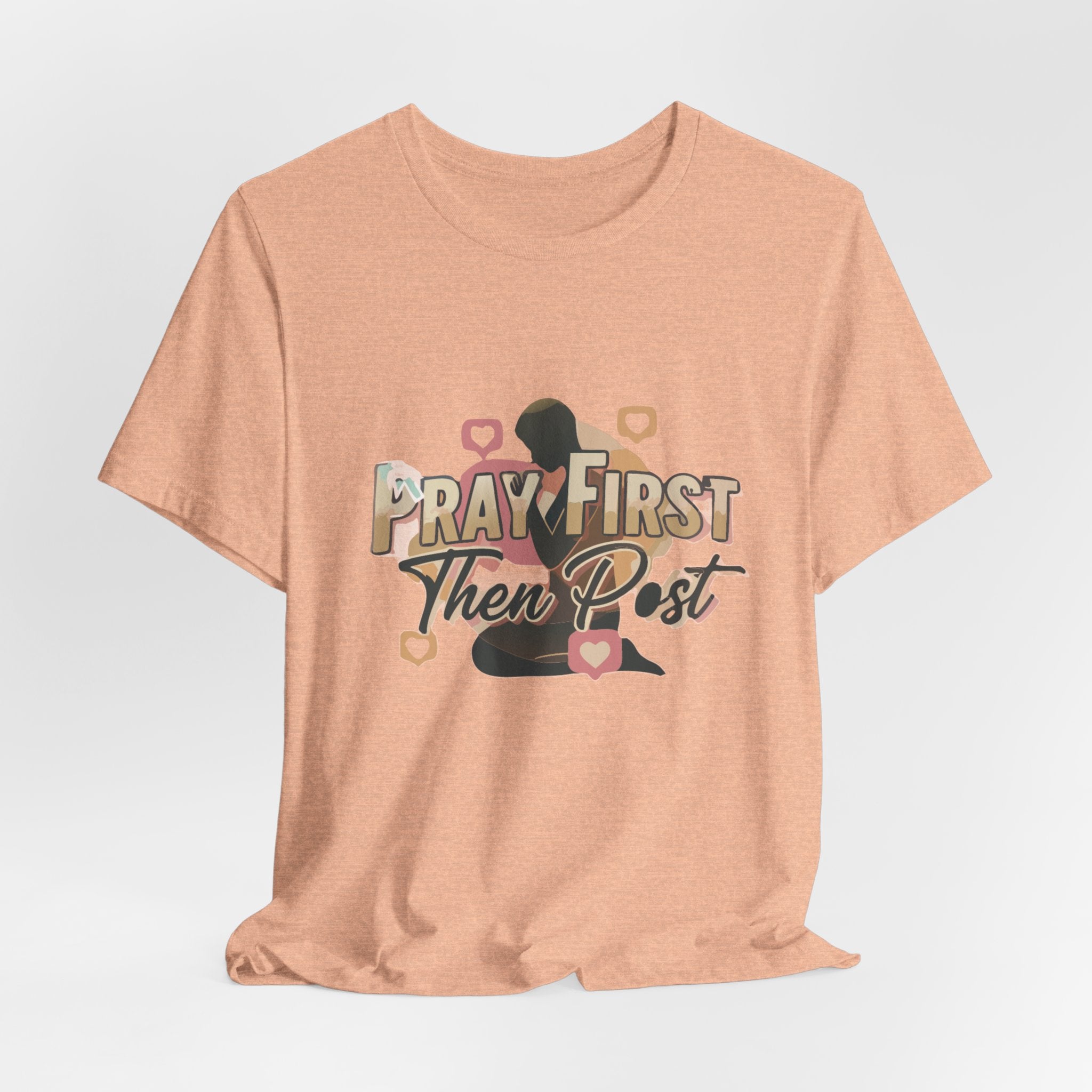 Pray First Then Post Shirt, Minimalist Christian Tee, Comfort Colors Faith Shirt, Digital Discipleship Gift, Modern Bible Verse Apparel