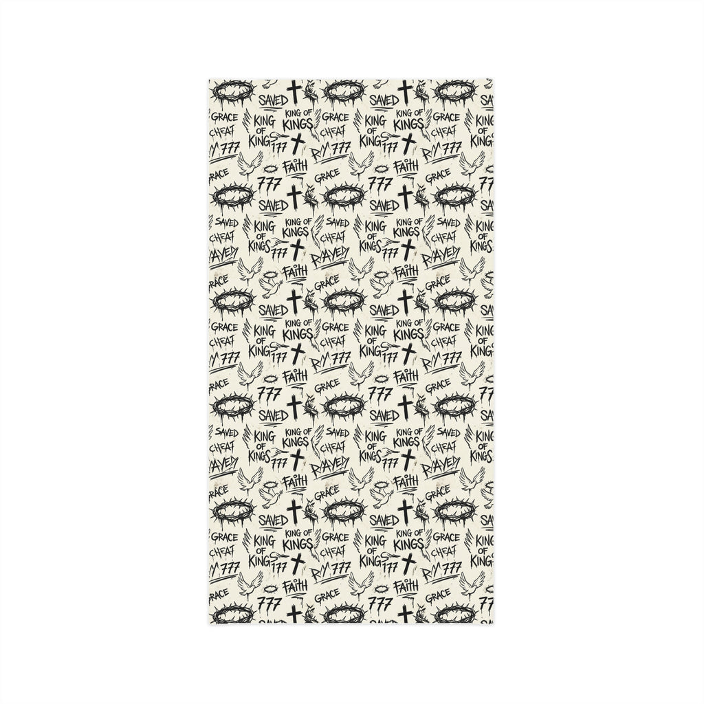 Christian Faith Graffiti Neck Gaiter | Scripture Cross Crown Design