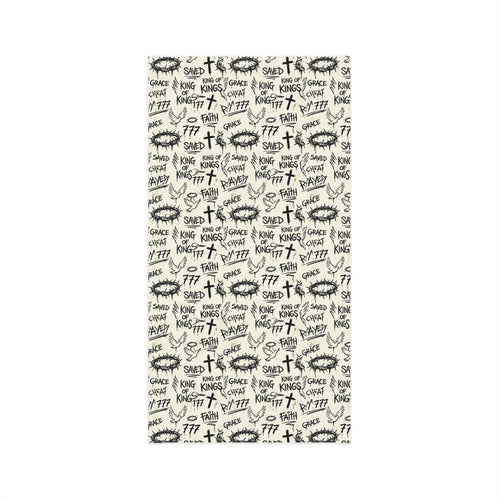 Christian Faith Graffiti Neck Gaiter | Scripture Cross Crown Design