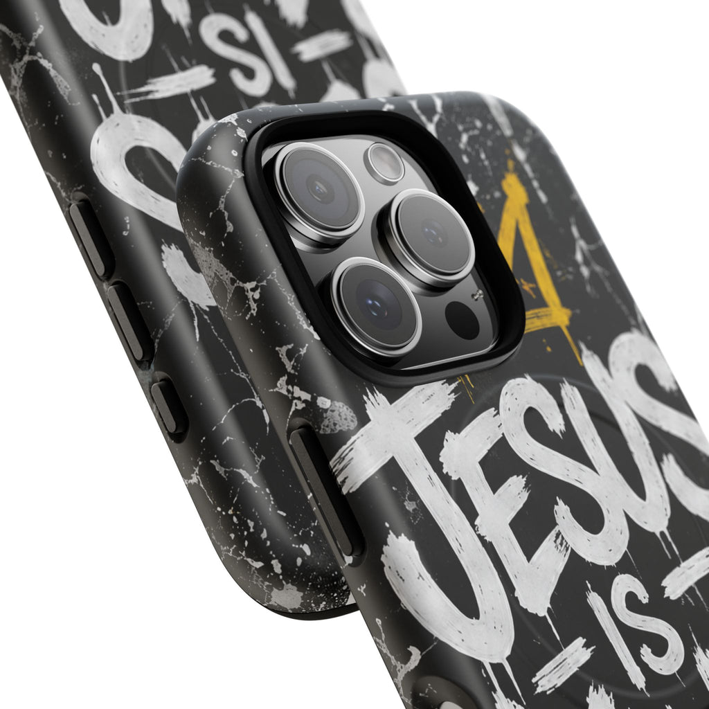 Jesus Is King Christian Graffiti Tough Magnetic Phone Case