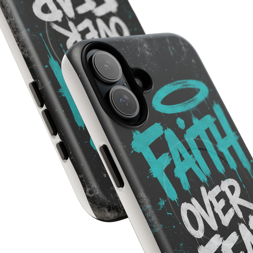 Faith Over Fear Christian Graffiti Tough Magnetic Phone Case