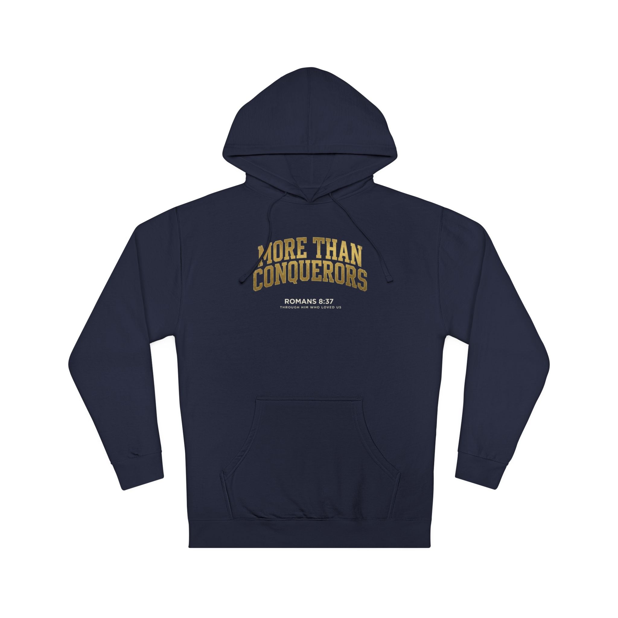 More Than Conquerors Hoodie, Romans 8:37 Scripture Sweatshirt, Christian Faith Hoodie, Unisex Cozy Pullover, Gift for Him Her