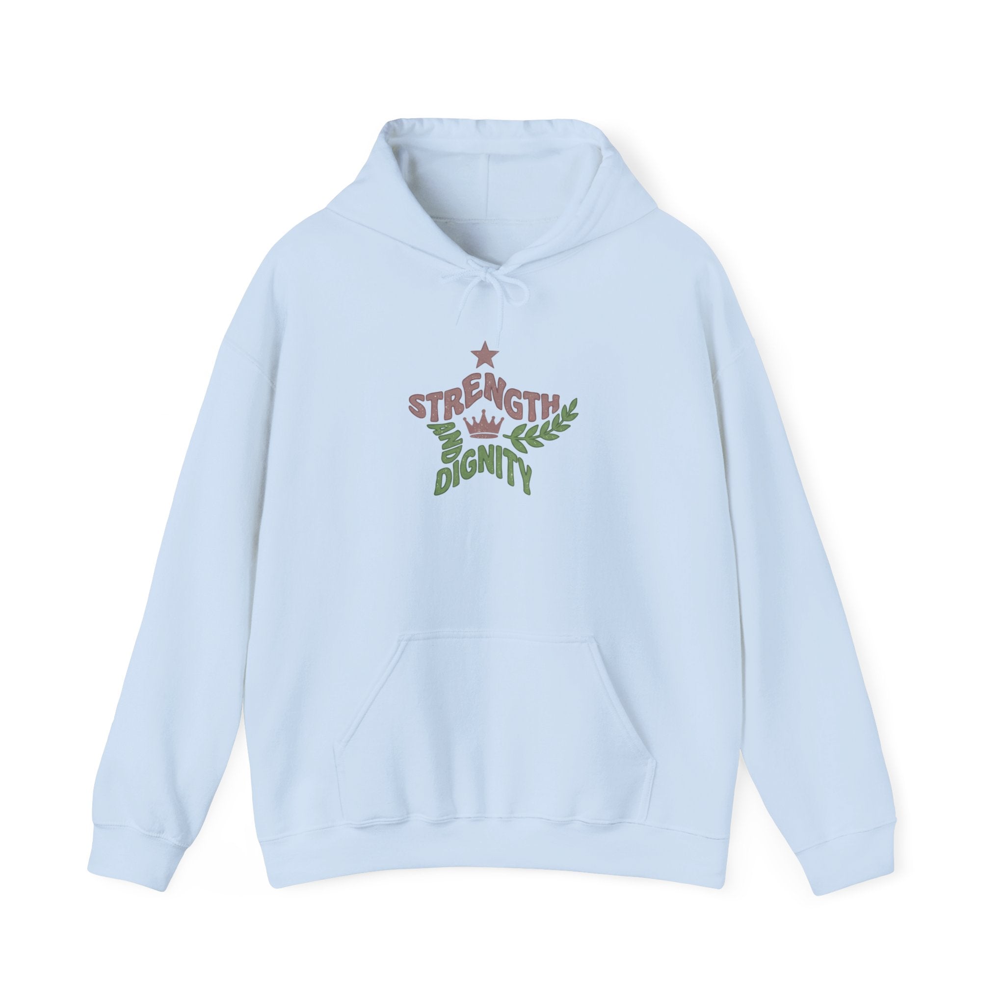 Clothed with Strength and Dignity Hoodie | Proverbs 31 Bible Verse Sweatshirt