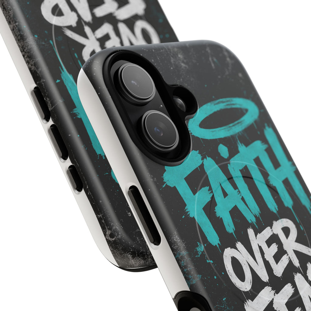 Faith Over Fear Christian Graffiti Tough Magnetic Phone Case
