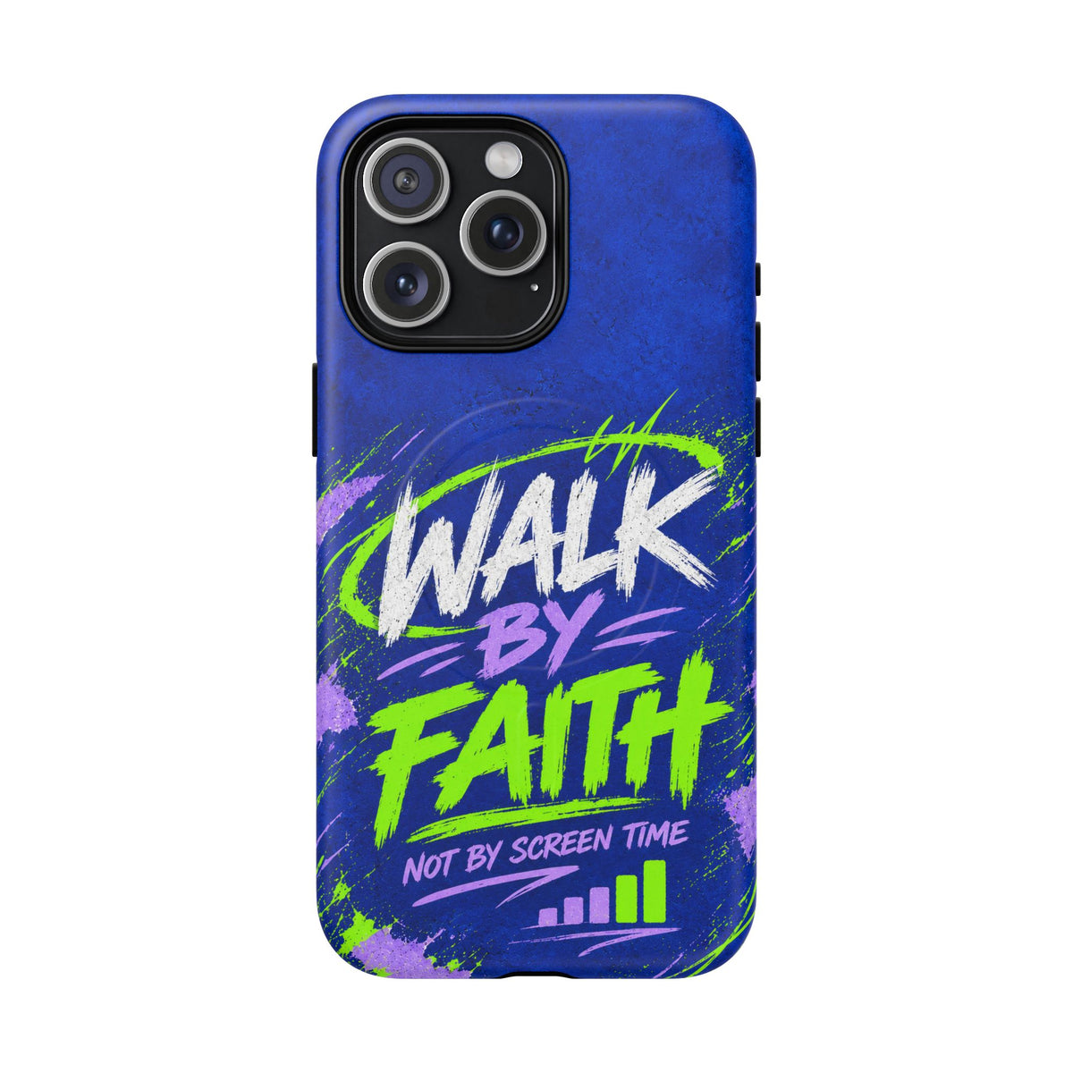 Walk by Faith Not by Screen Time Christian Tough Magnetic Phone Case