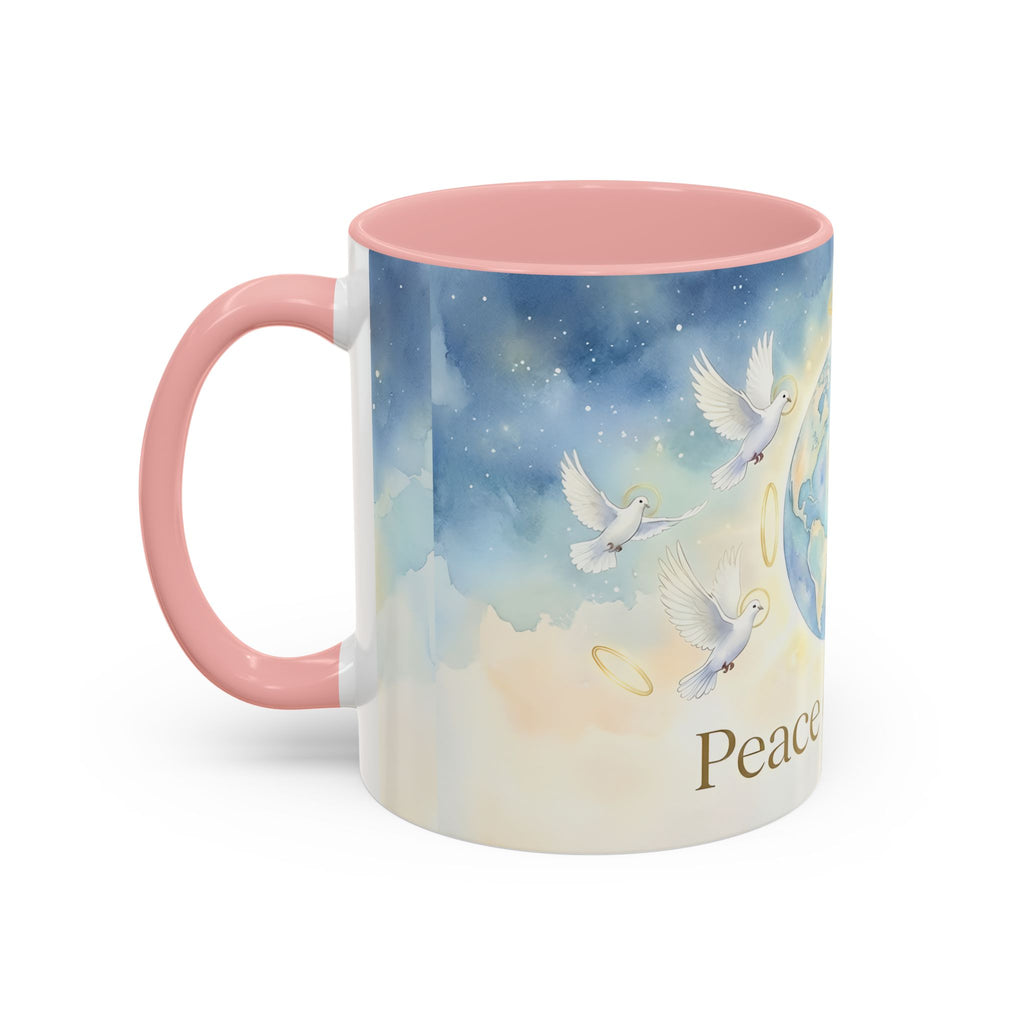 Peace on Earth Dove Globe mug | Accent Coffee Mug 11oz/15oz