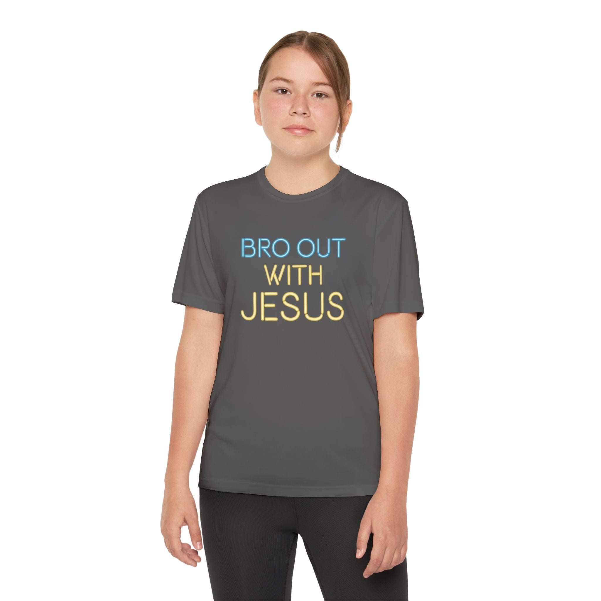 Bro Out With Jesus Youth Shirt, Funny Christian Tee for Boys, Youth Group Camp Shirt, Teen Faith Gift, Church Youth Ministry Top