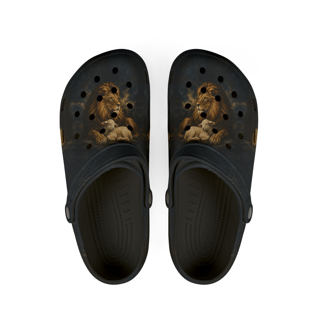 Lion & Lamb | Revelation 5:5–6 Christian EVA Foam Clogs