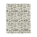 Christian Graffiti Blanket, Faith Word Throw Blanket, Black White Velveteen Plush Blanket, Christian Room Decor, Saved Grace King of Kings