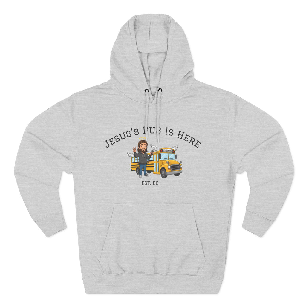 KJ version Jesus School Bus Illustration Hoodie | Jesus's Bus Is Here, EST BC