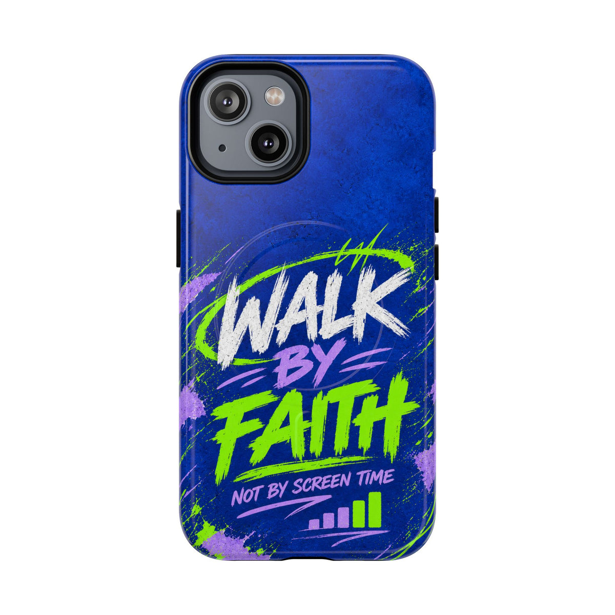 Walk by Faith Not by Screen Time Christian Tough Magnetic Phone Case