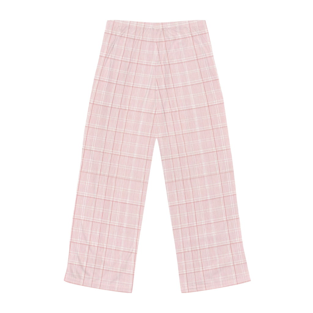 Pink Plaid Pajama Pants for Women Cozy Lounge Sleep Pants Cute Checkered PJs Drawstring Waist Christmas Gift for Her