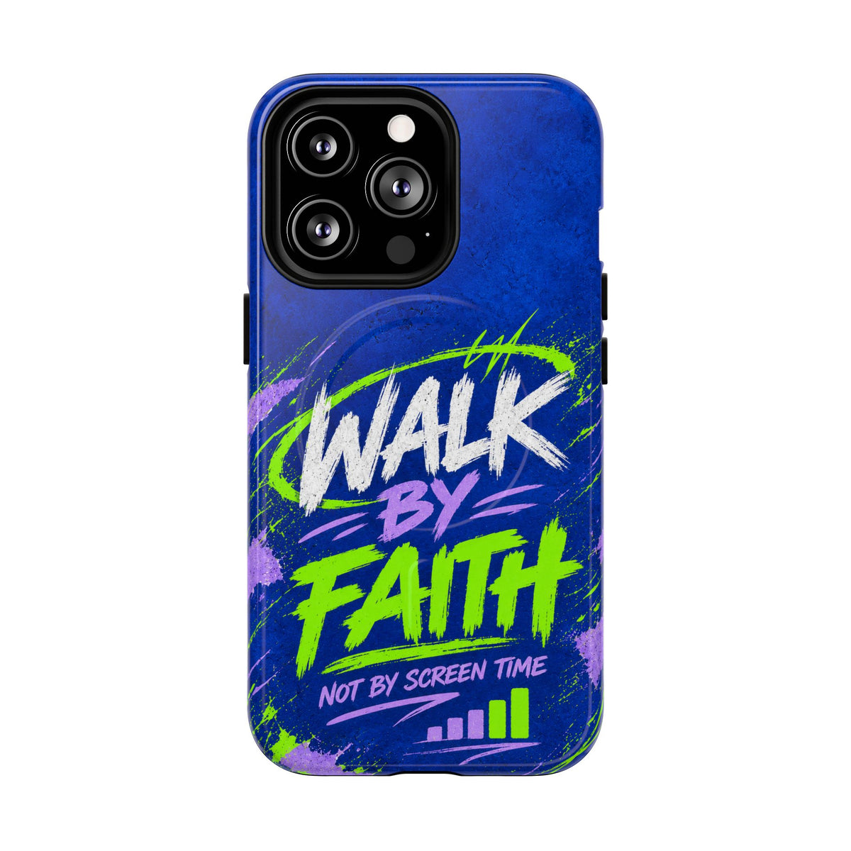 Walk by Faith Not by Screen Time Christian Tough Magnetic Phone Case