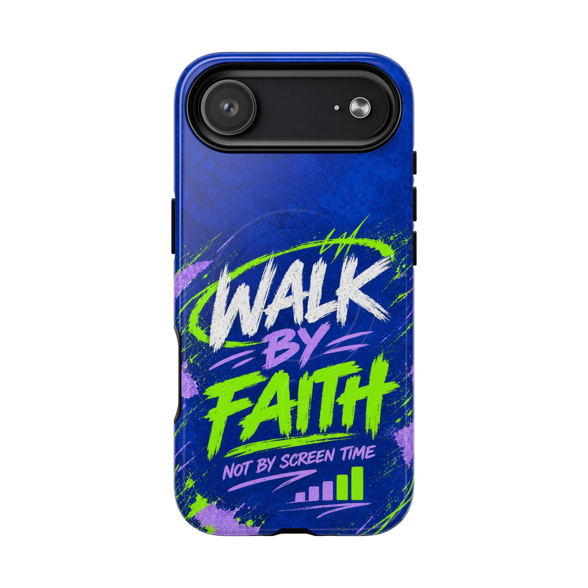 Walk by Faith Not by Screen Time Christian Tough Magnetic Phone Case