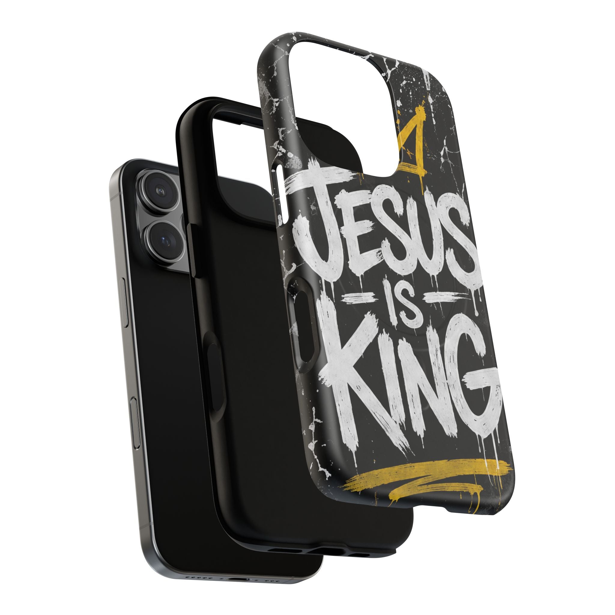 Jesus Is King Christian Graffiti Tough Magnetic Phone Case