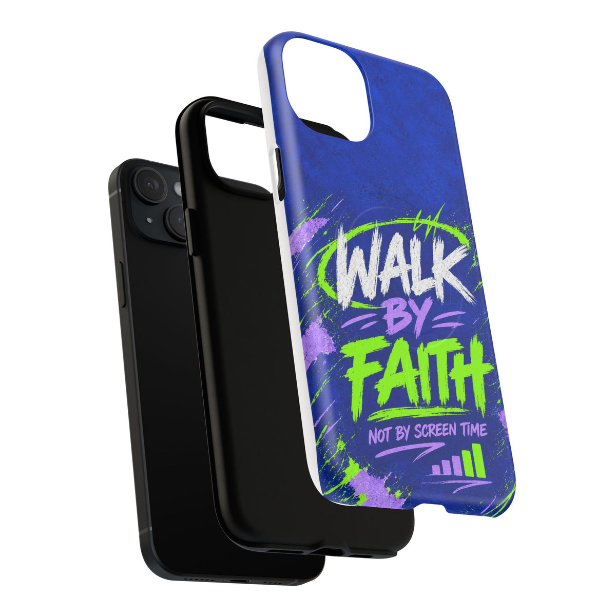 Walk by Faith Not by Screen Time Christian Tough Magnetic Phone Case