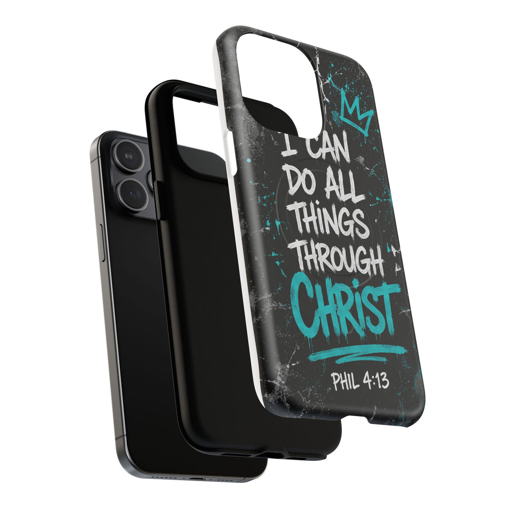 Through Christ Philippians 4:13 Tough Magnetic Phone Case