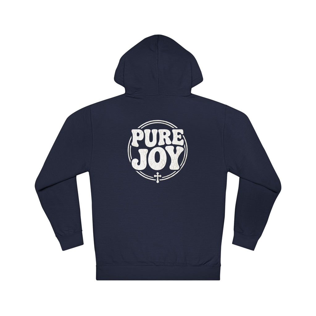 Pure Joy circle logo Hoodie | Psalm 16:11 faith scripture sweatshirt