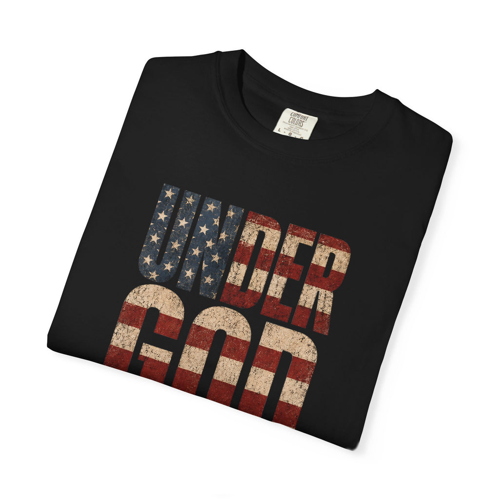 Under God Shirt, Patriotic Christian Tee, Faith Freedom Flag Shirt, Christian America Shirt