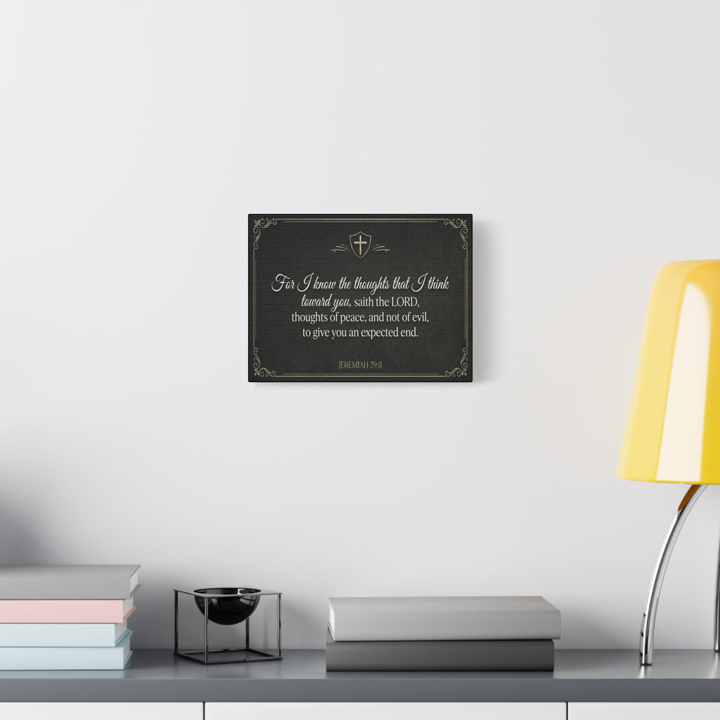 Jeremiah 29:11 Canvas Wall Art, For I Know the Plans, Bible Verse Decor, Christian Home Decor, Inspirational Scripture Quote