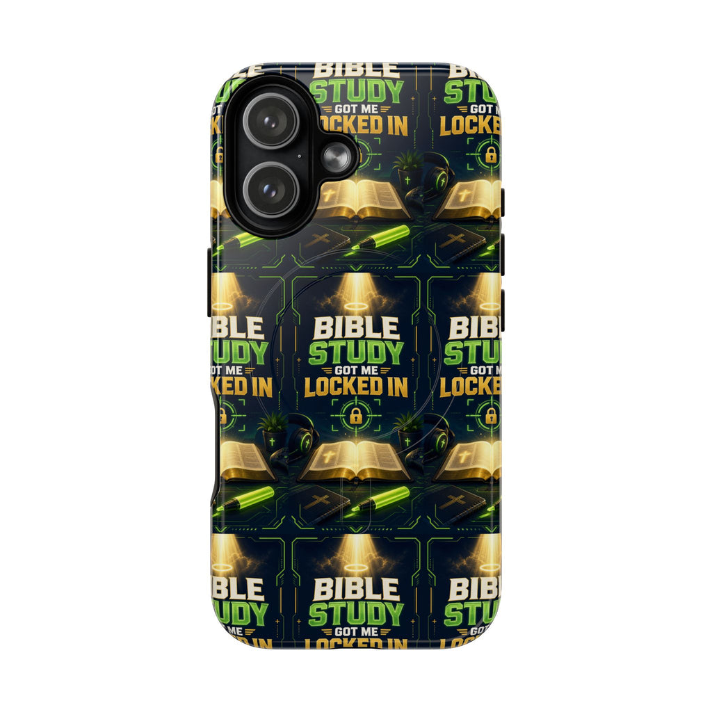 Bible Study Got Me Locked In MagSafe Tough Phone Case