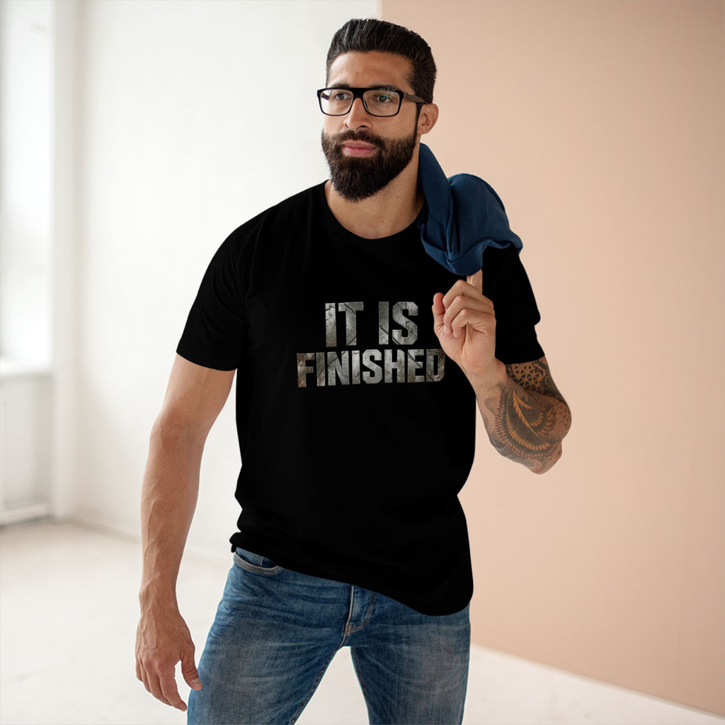 It Is Finished tee | Christian Scripture shirt, 1 Corinthians 9:27 back text