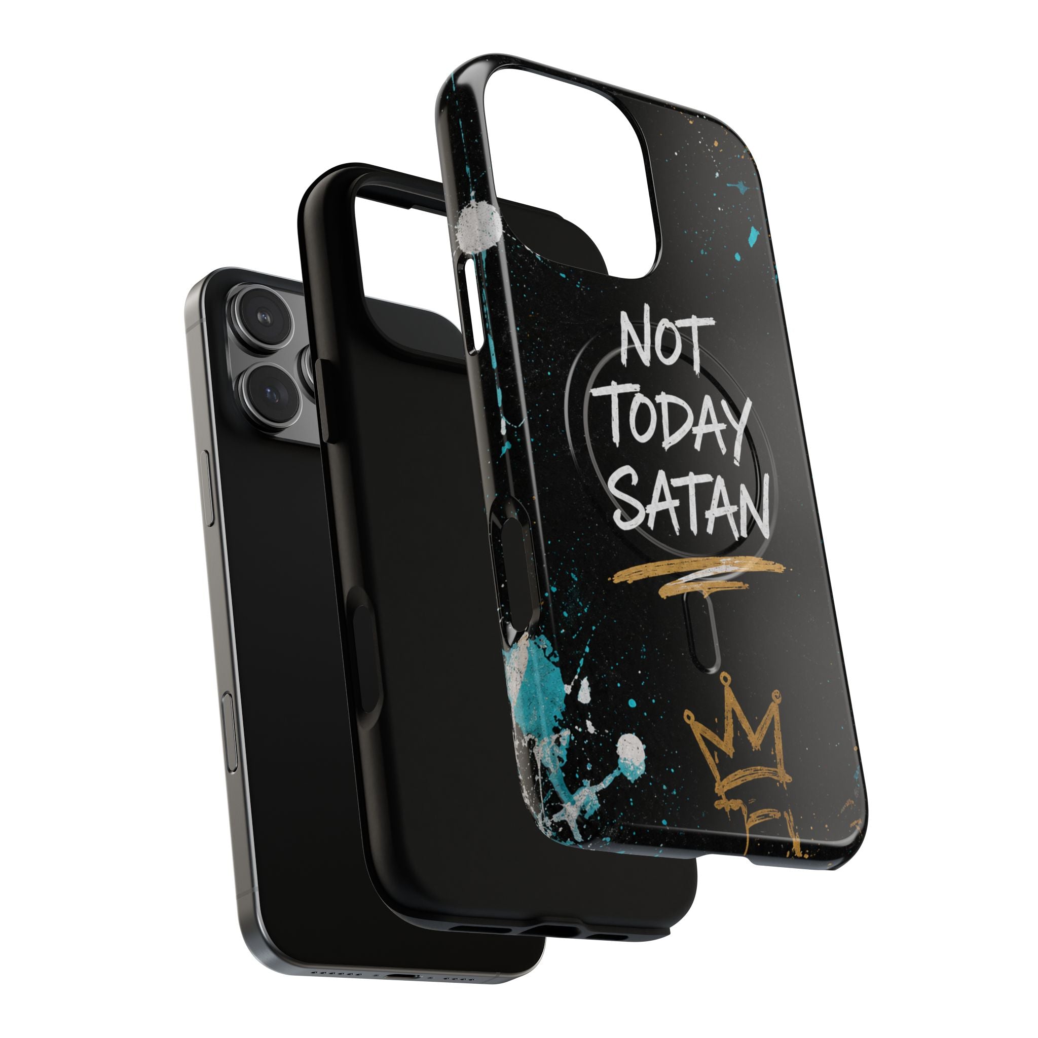 Not Today Satan Christian Tough Magnetic Phone Case
