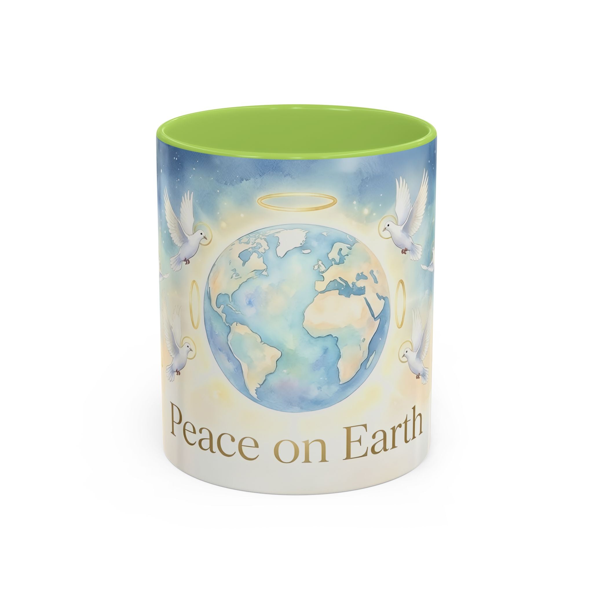 Peace on Earth Dove Globe mug | Accent Coffee Mug 11oz/15oz