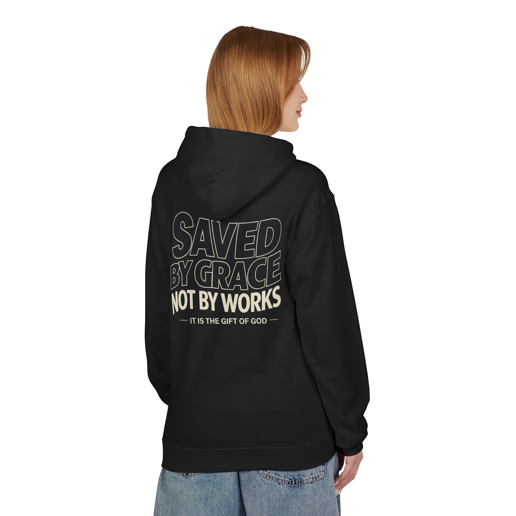 Saved by Grace Hoodie, Eternal Life Christian Pullover, Scripture Sweatshirt
