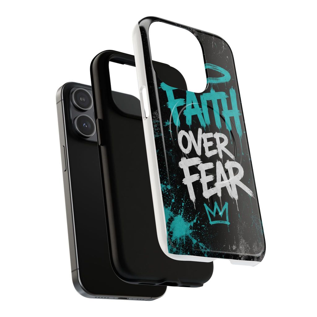 Faith Over Fear Christian Graffiti Tough Magnetic Phone Case