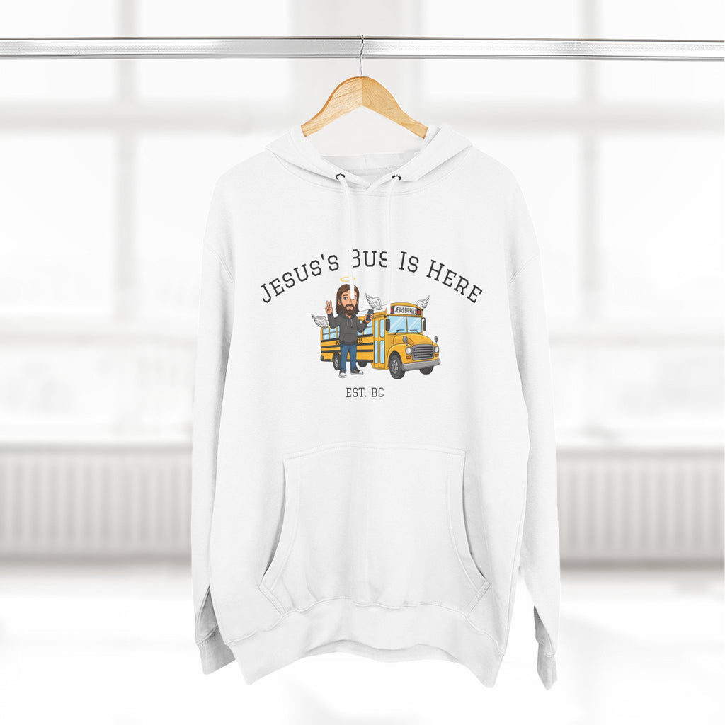 KJ version Jesus School Bus Illustration Hoodie | Jesus's Bus Is Here, EST BC