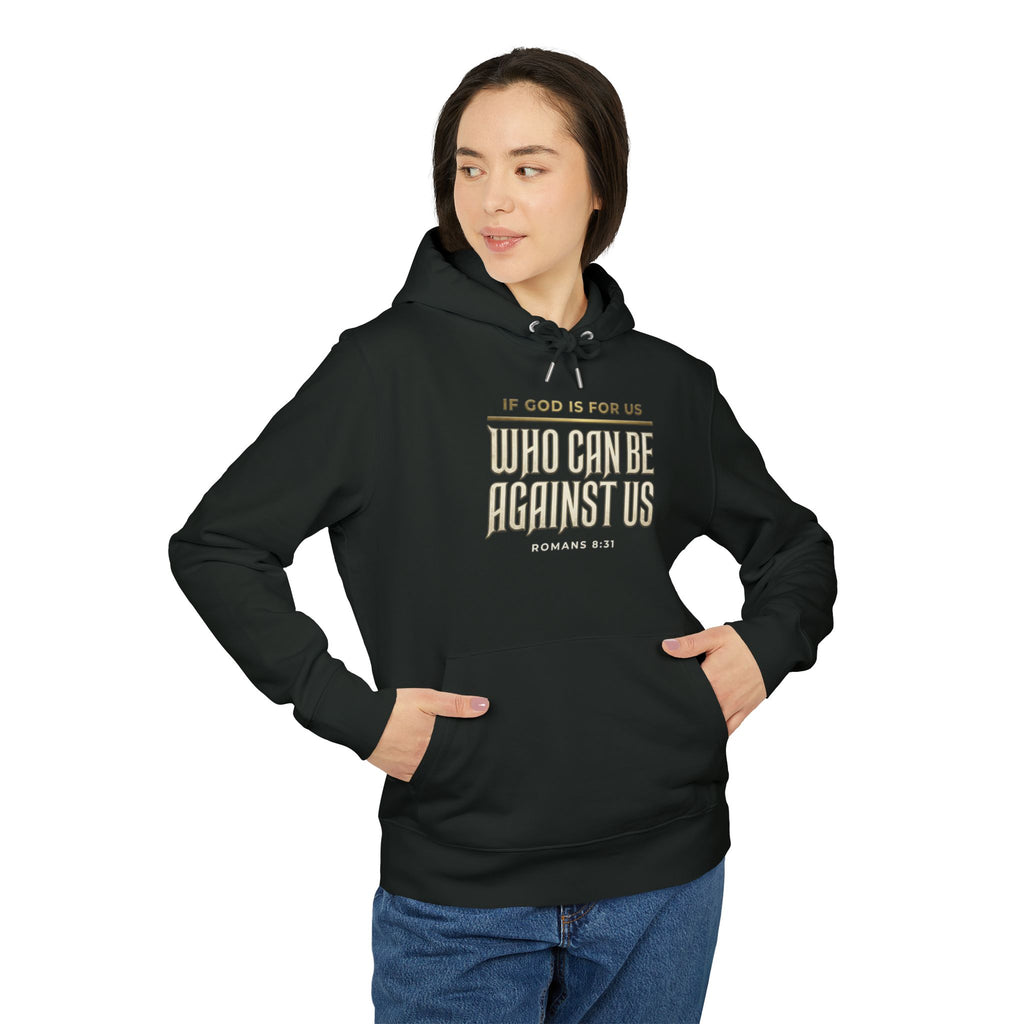Romans 8:31 Hoodie, If God Is For Us Who Can Be Against Us, Christian Scripture Sweatshirt, Unisex Faith Gift