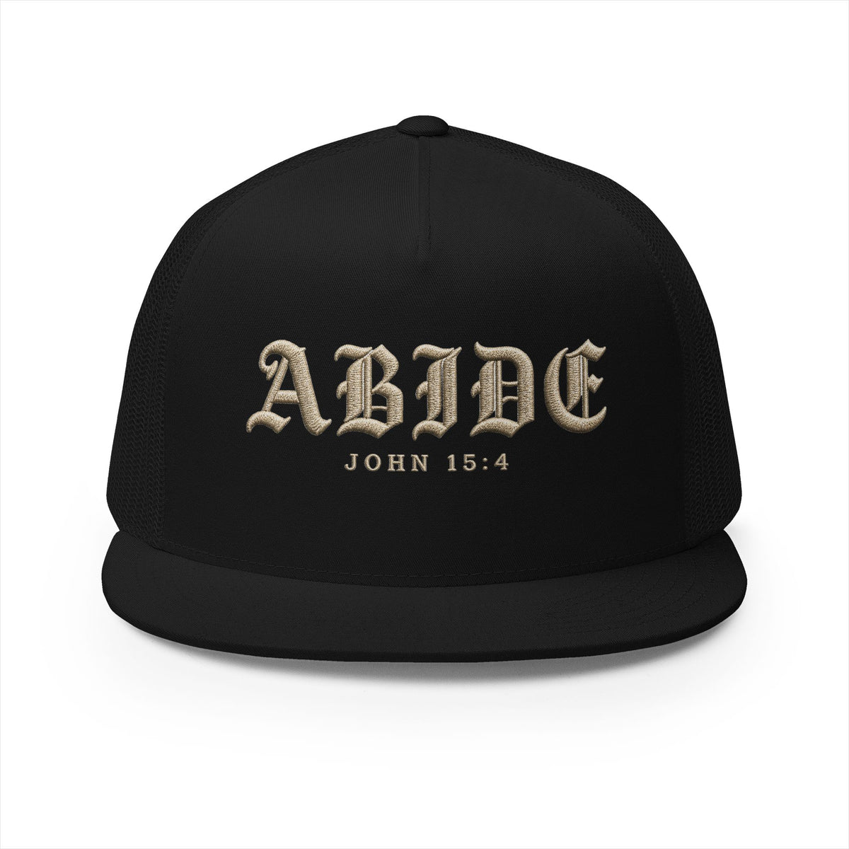 ABIDE Printed Christian 5-Panel Trucker Cap