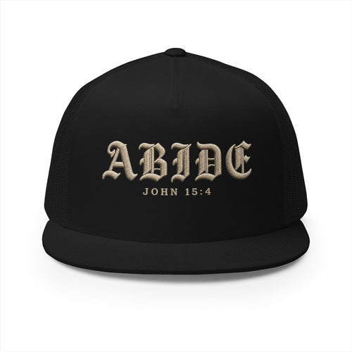 ABIDE Printed Christian 5-Panel Trucker Cap