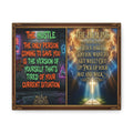 Christian Wall Art | The Hustle vs The Healing Print | John 5:6-8 Bible Verse Poster | Modern Religious Decor | Faith Over Grind Canvas