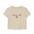 Christian Wife Baby Tee | Floral Heart faith shirt
