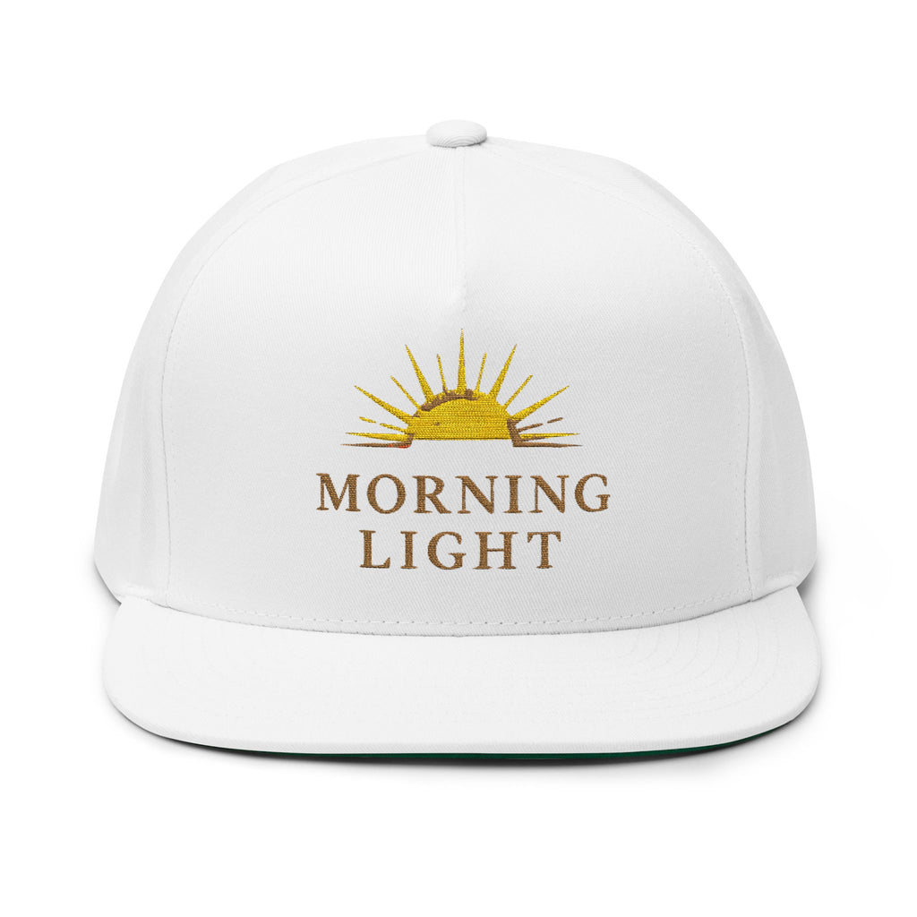 Morning Light Hat, Christian Embroidered Cap, Faith Sunrise Hat, Minimalist Christian Hat, Scripture Inspired Apparel, Unisex Flat Bill Cap