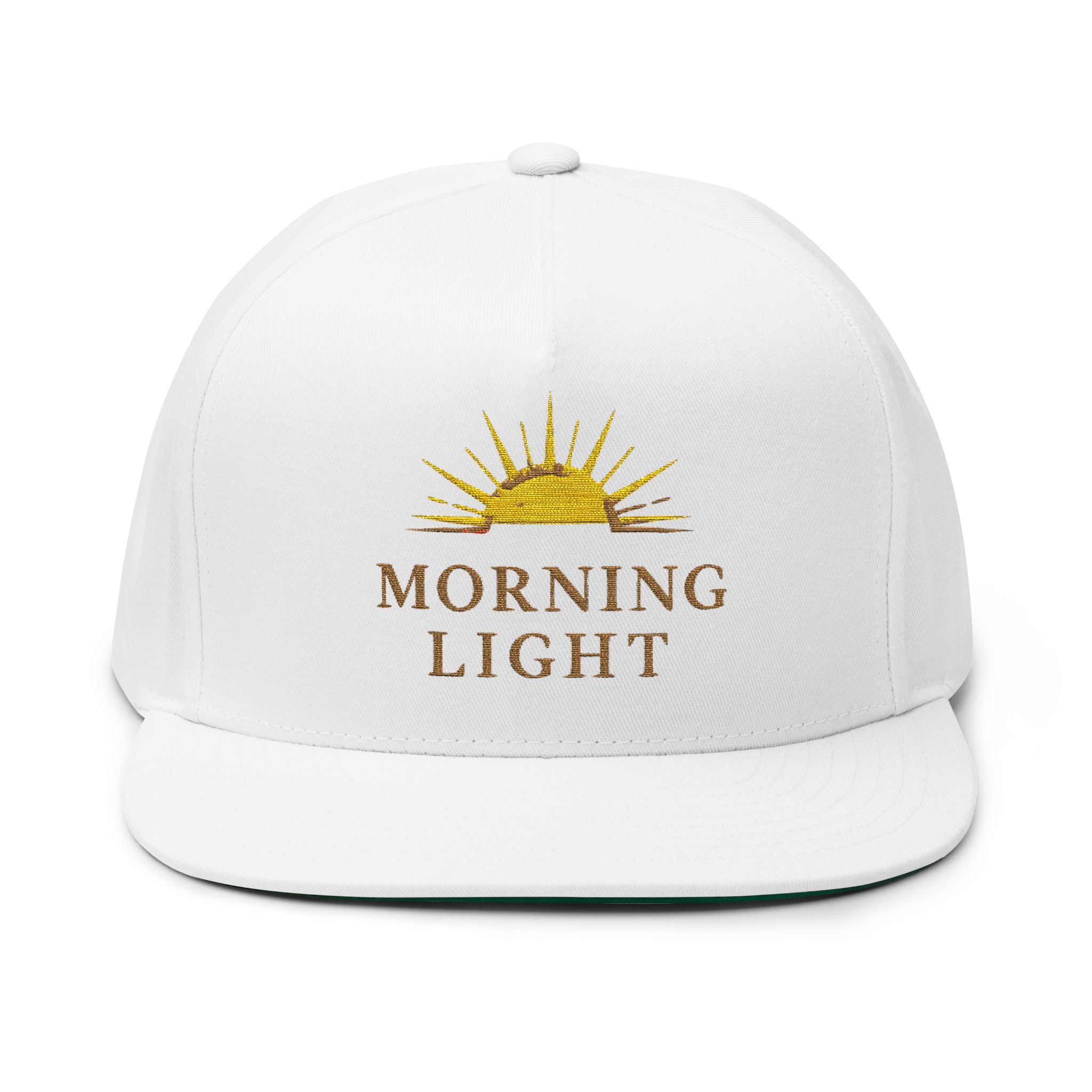 Morning Light Hat, Christian Embroidered Cap, Faith Sunrise Hat, Minimalist Christian Hat, Scripture Inspired Apparel, Unisex Flat Bill Cap