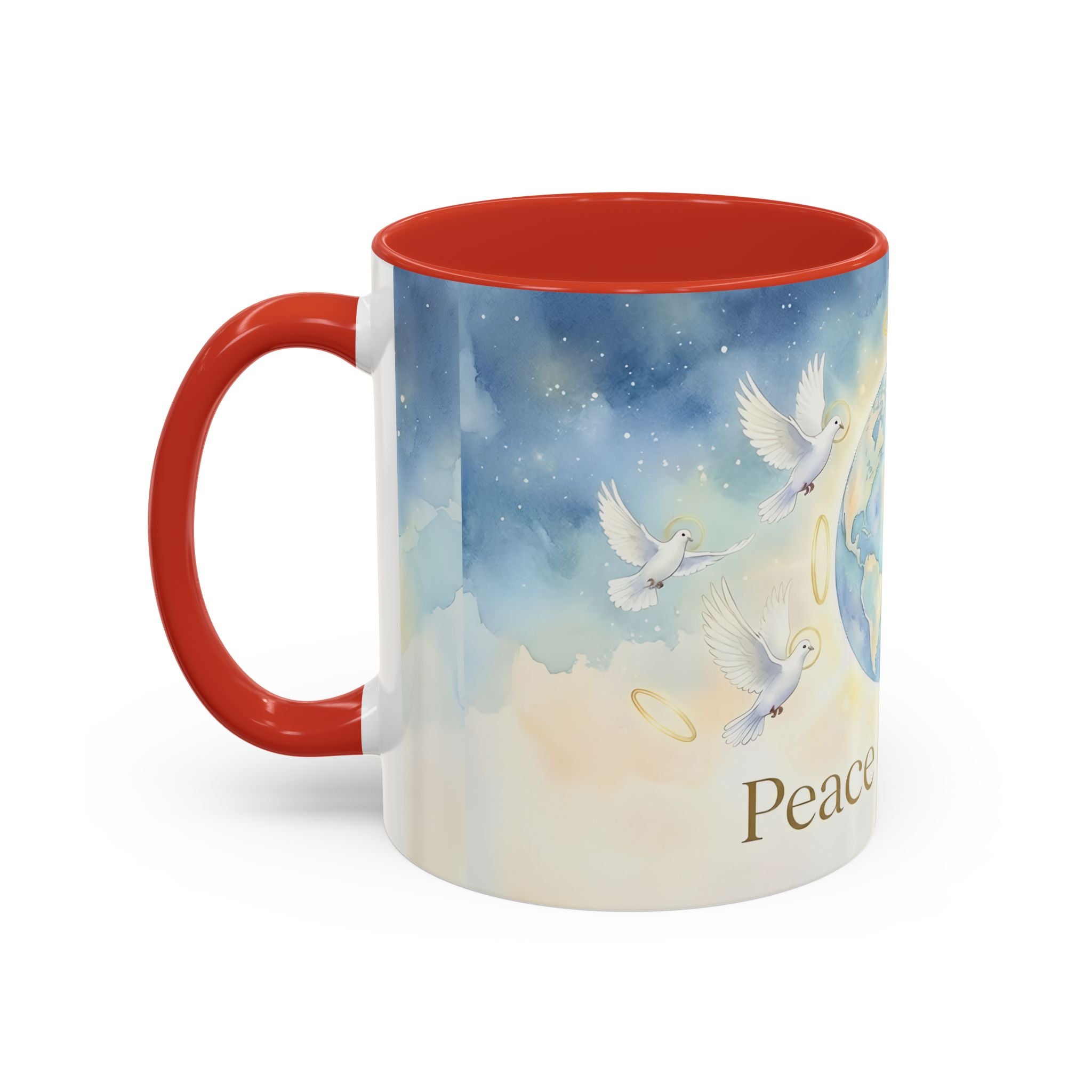 Peace on Earth Dove Globe mug | Accent Coffee Mug 11oz/15oz