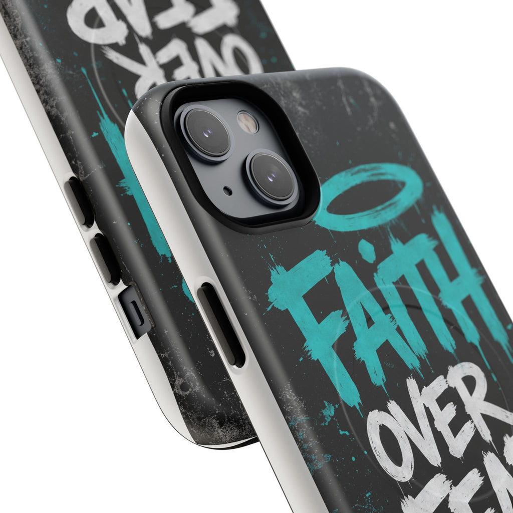 Faith Over Fear Christian Graffiti Tough Magnetic Phone Case