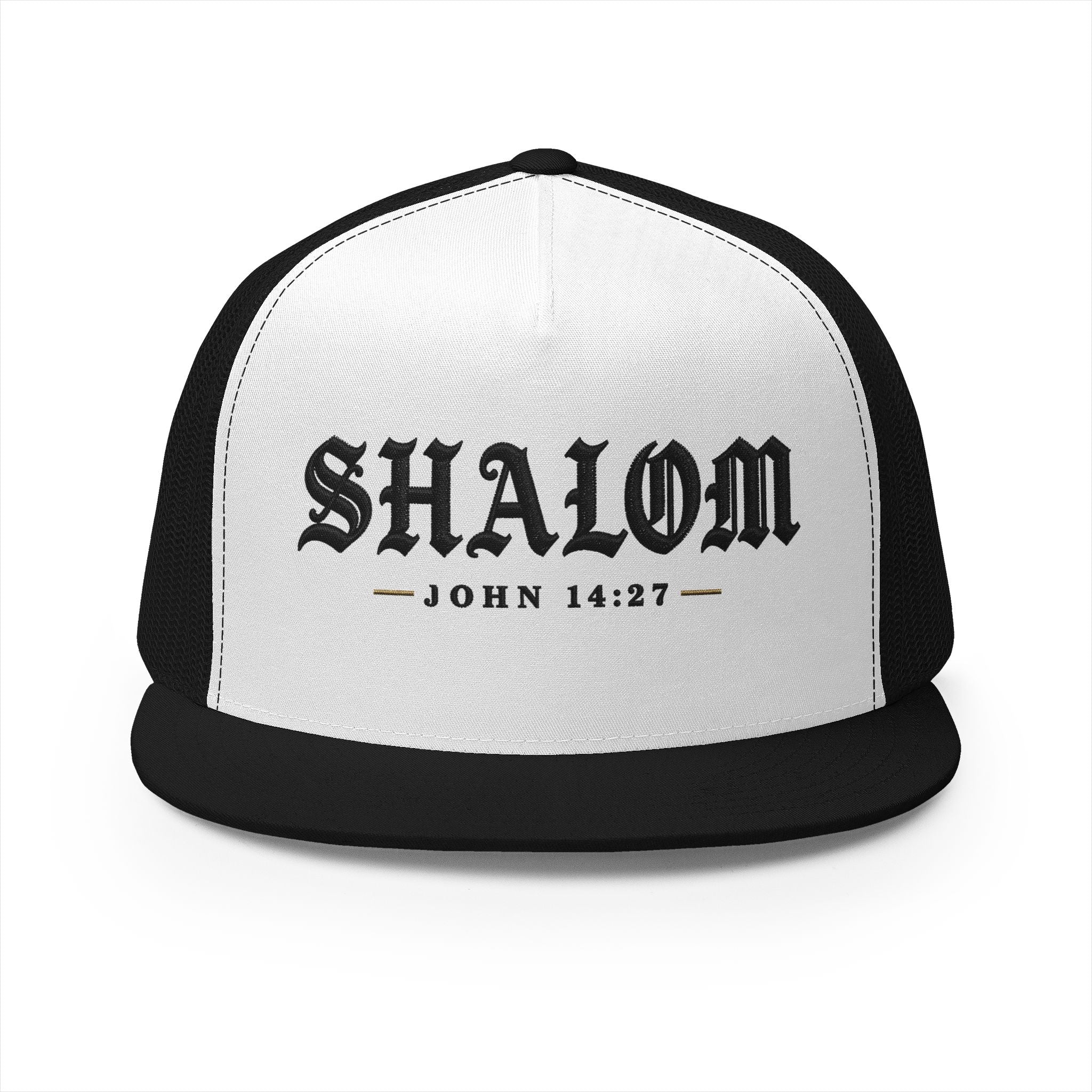 SHALOM Printed Christian 5-Panel Trucker Cap