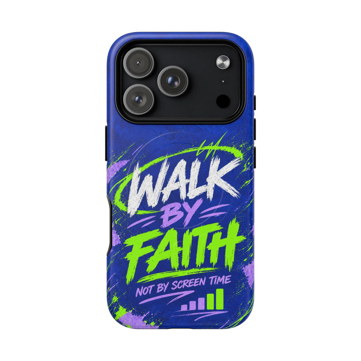 Walk by Faith Not by Screen Time Christian Tough Magnetic Phone Case