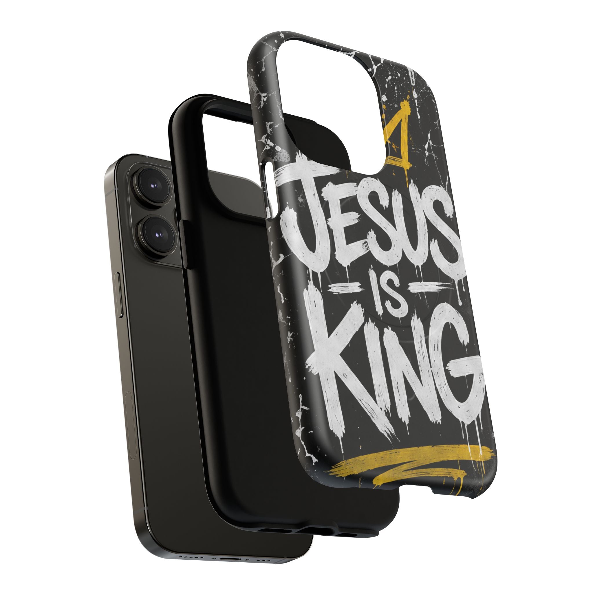 Jesus Is King Christian Graffiti Tough Magnetic Phone Case