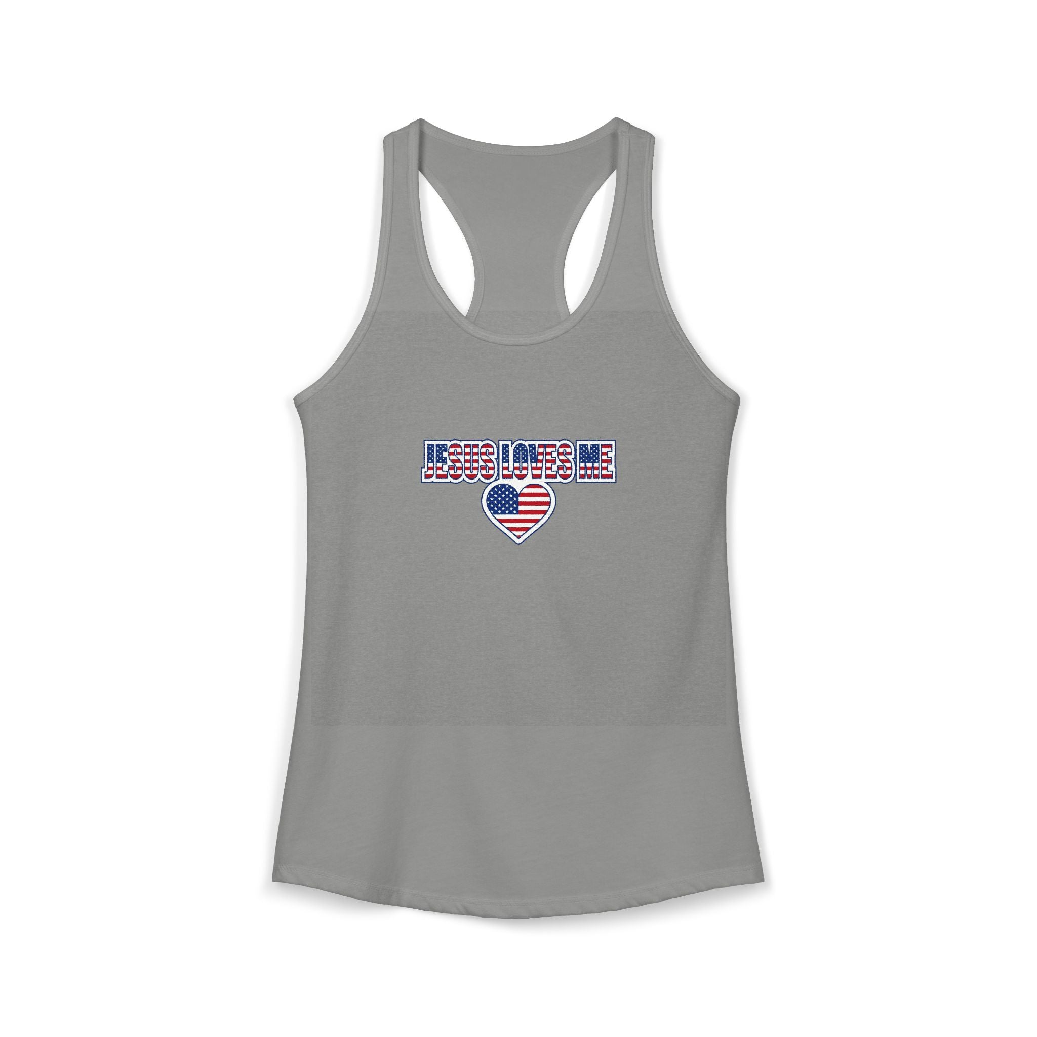 Jesus Loves Me Tank Top for Women, Christian Racerback Workout Tank, Faith Gym Shirt, Inspirational Activewear