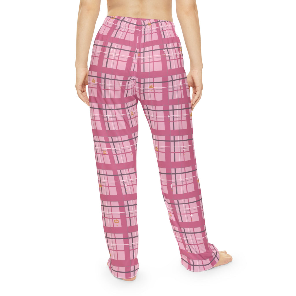 Grace Wins Pink Plaid Christian Pajama Pants