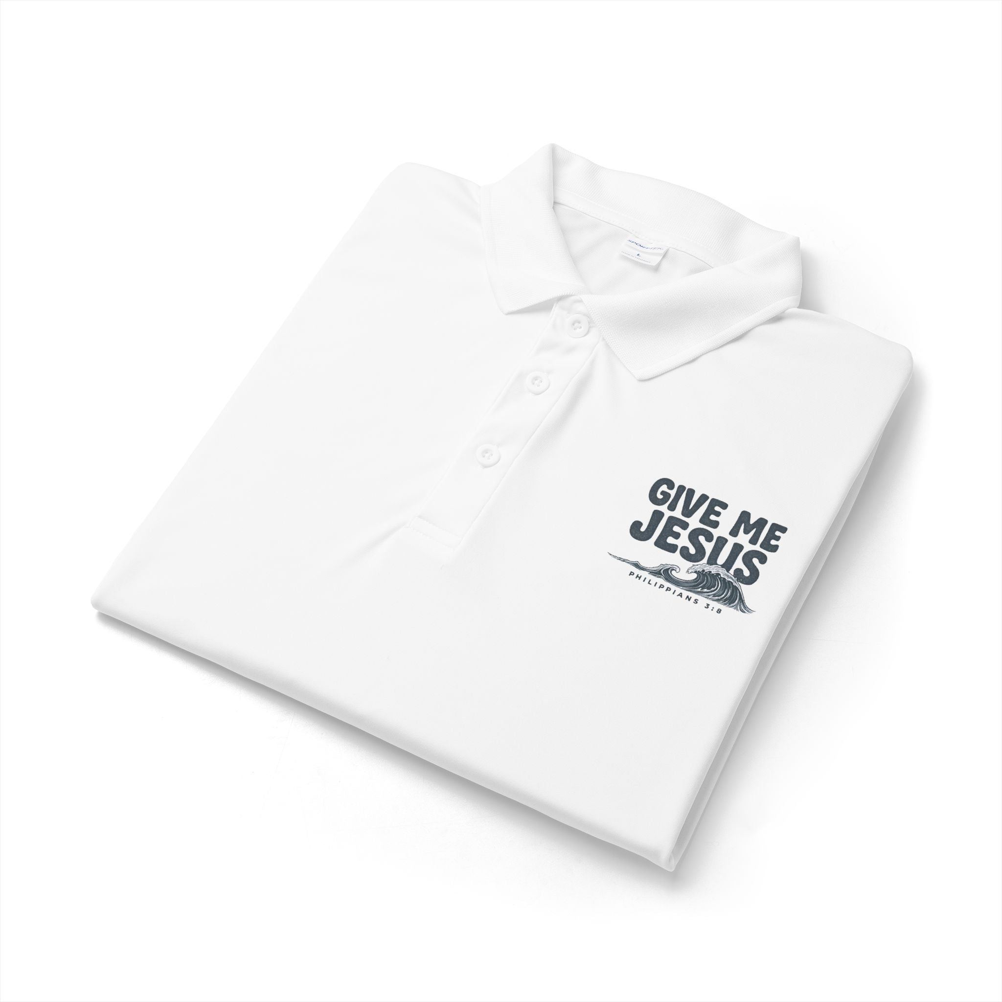 Give Me Jesus polo shirt | Christian faith logo, chest print