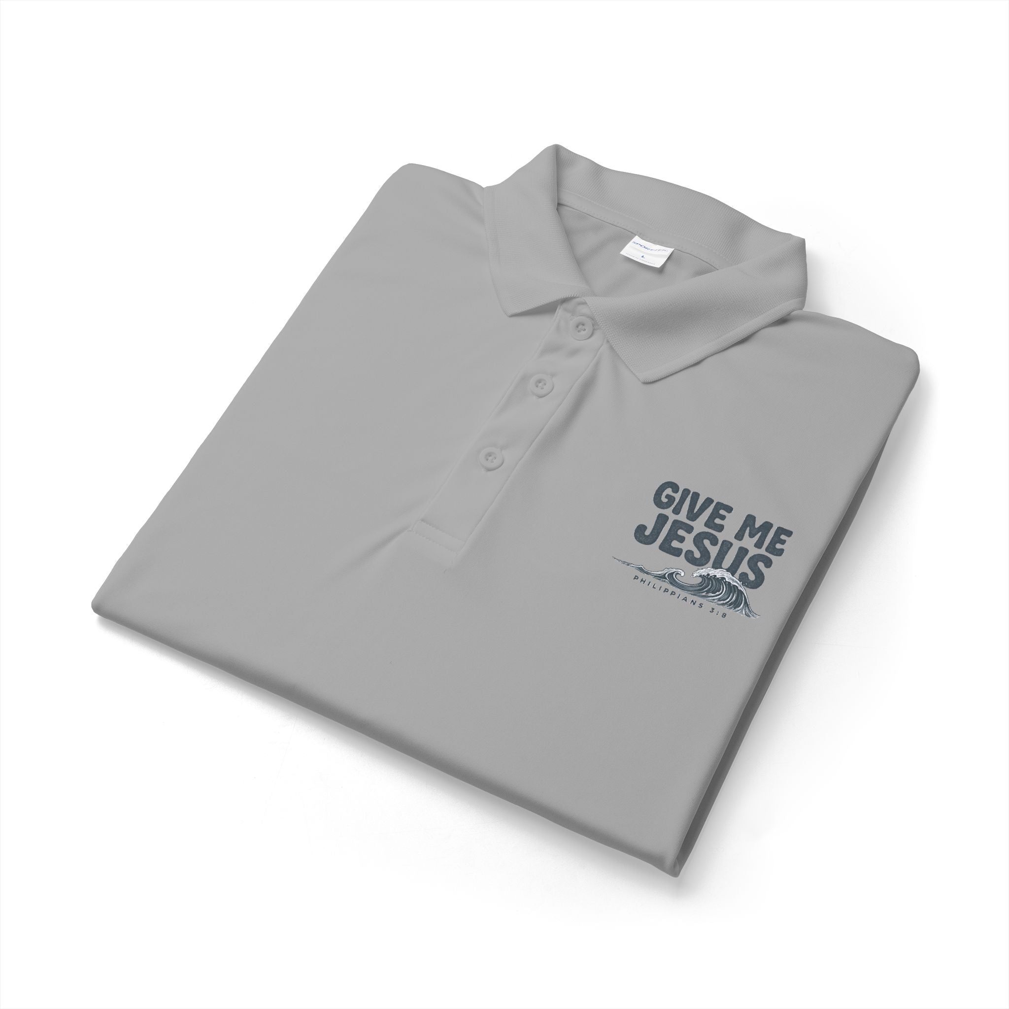 Give Me Jesus polo shirt | Christian faith logo, chest print
