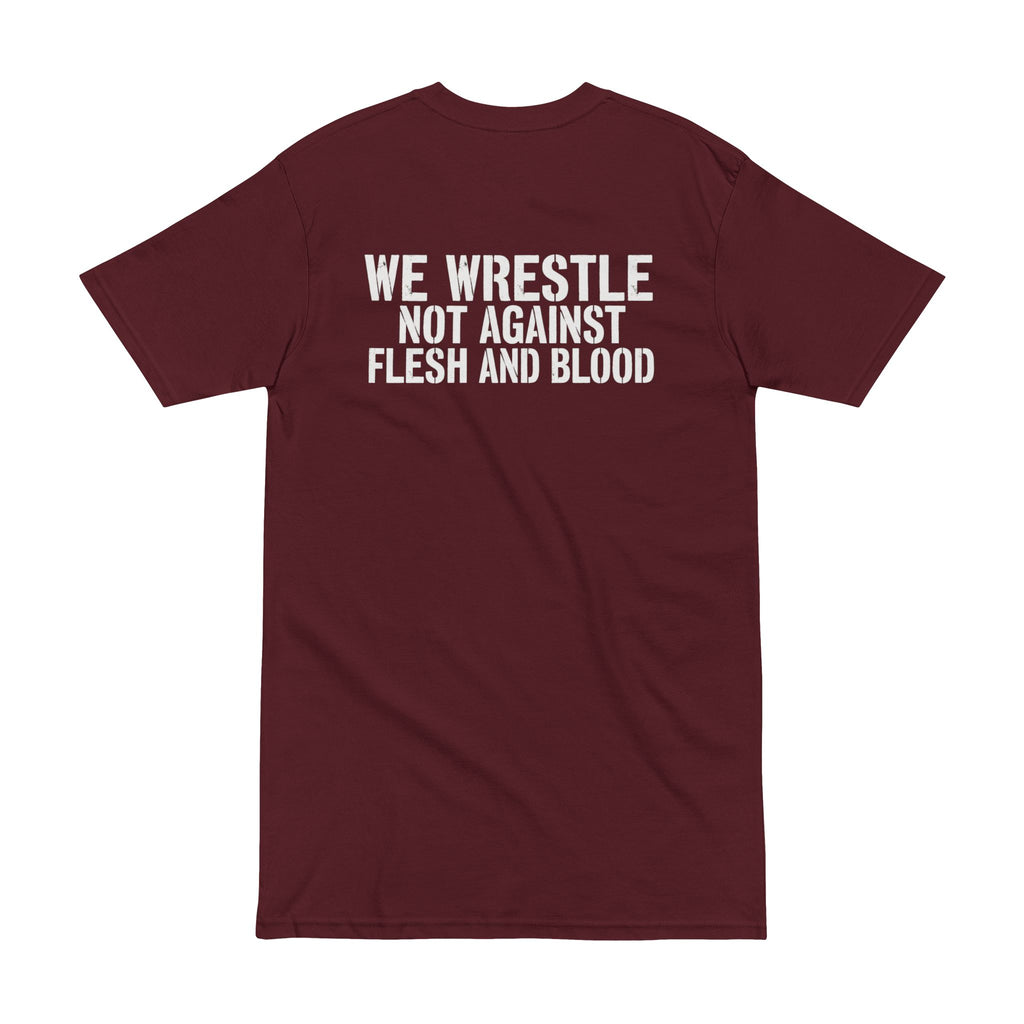 We Wrestle Not Against Flesh and Blood Shirt, Ephesians 6 12 Christian Tee, Spiritual Warfare Faith Shirt, Armor of God Prayer Warrior Gift
