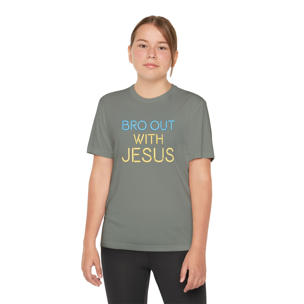 Bro Out With Jesus Youth Shirt, Funny Christian Tee for Boys, Youth Group Camp Shirt, Teen Faith Gift, Church Youth Ministry Top
