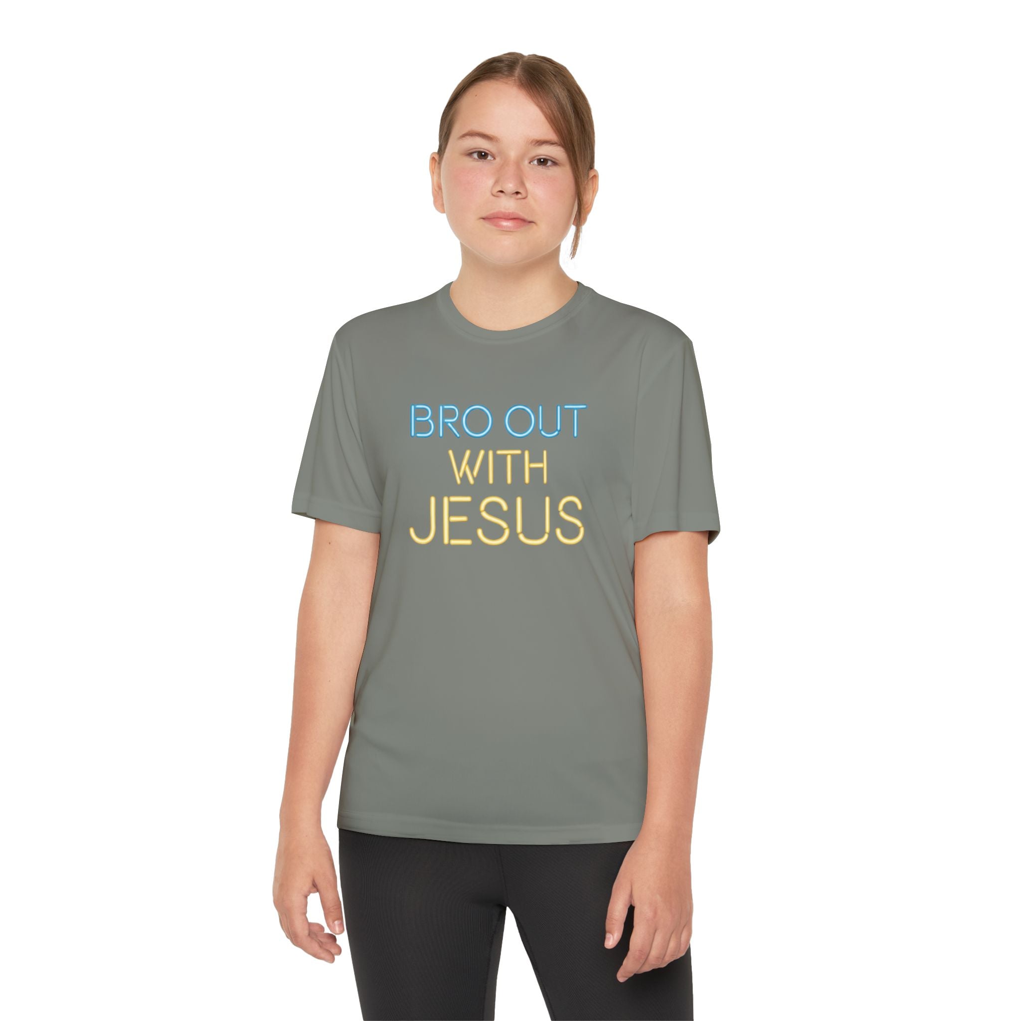 Bro Out With Jesus Youth Shirt, Funny Christian Tee for Boys, Youth Group Camp Shirt, Teen Faith Gift, Church Youth Ministry Top